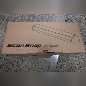 Fujitsu ScanSnap ix100 Wireless Mobile Scanner In Box With Accessories Used